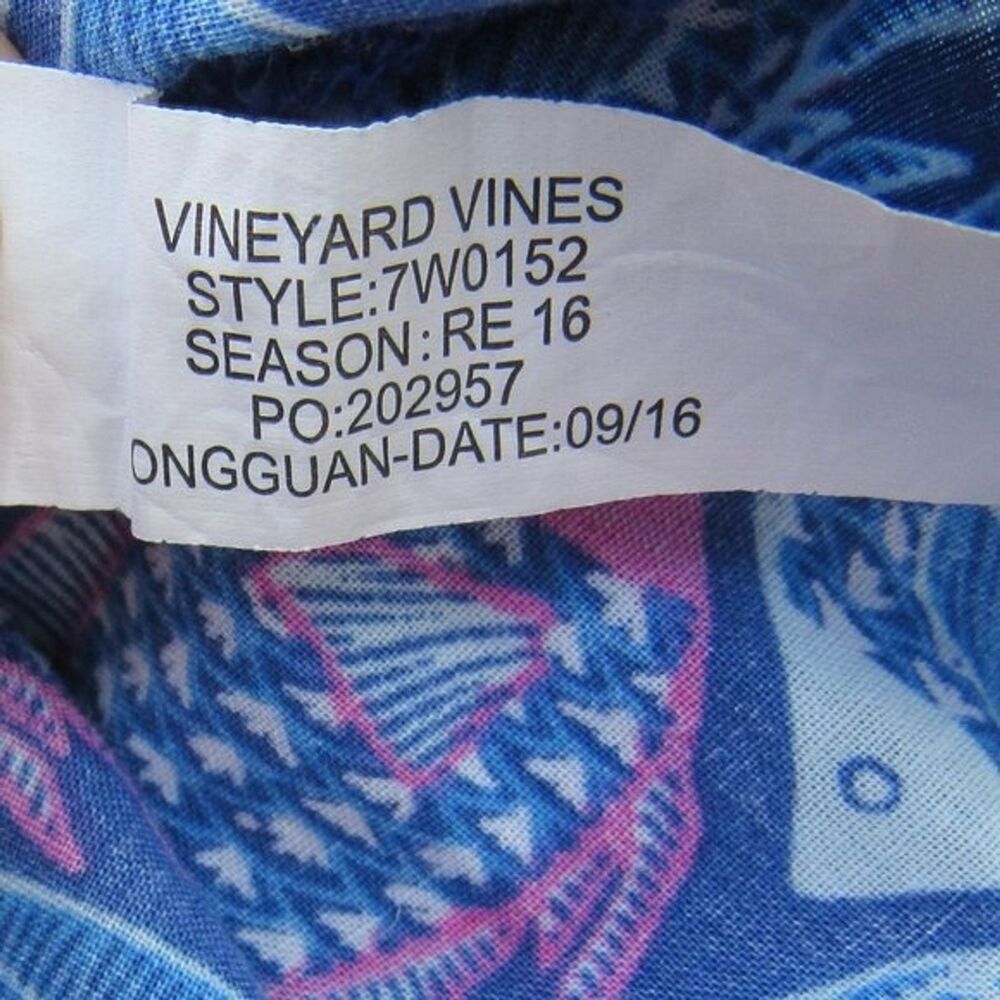 Vineyard Vines Girls M 10-12 Fish Print Tunic Royal Blue Cotton Style 7W0152 - Picture 11 of 16